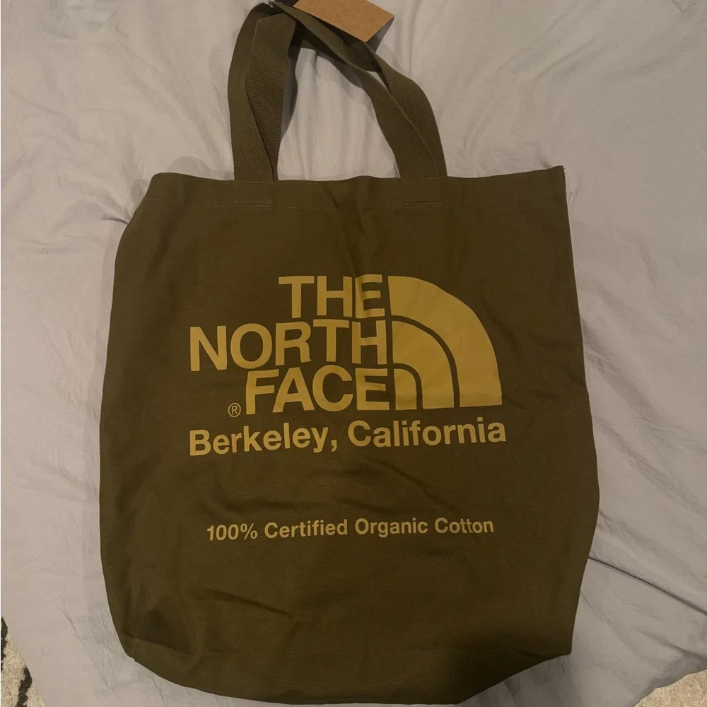 North Face Organic Cotton Tote Bag Military Olive - Picture 10 of 13